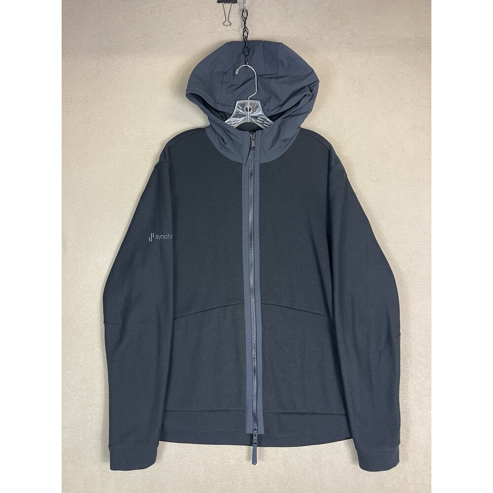 Hill City Hoodie‎ Mens XL Black Full Zip Pockets Regular Fit High Neck Jacket